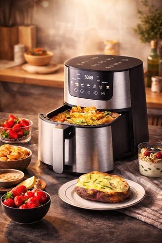 Сенсорная аэрофритюрница на 7л, 4200Вт, RB-2268 / Мультипечь для дома