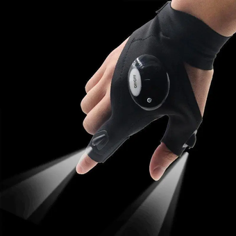 Рукавички із вбудованим ліхтариком Glove Light рукавички із ліхтариком!, Черный