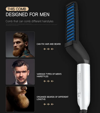 Випрямляч для бороди та волосся NG-MODELLIN Чоловіча плойка для бороди та волосся