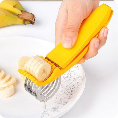 Слайсер измельчитель бананов резак для фруктов  , Жёлтый