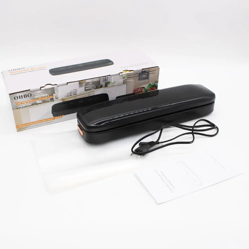 Кухонный вакуумный упаковщик Vacuum sealer Model 10 / Вакууматор для продуктов / Кухонный вакууматор 33х8,5х6см от сети