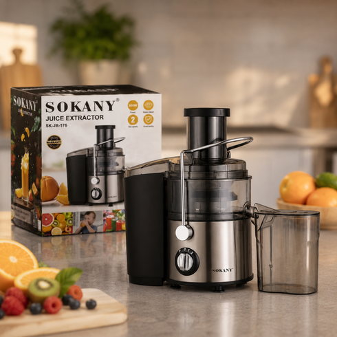 Соковитискач Sokany SK-JB-176 / Соковитискач з 2 швидкостями 800 Вт / Соковитискач електричний