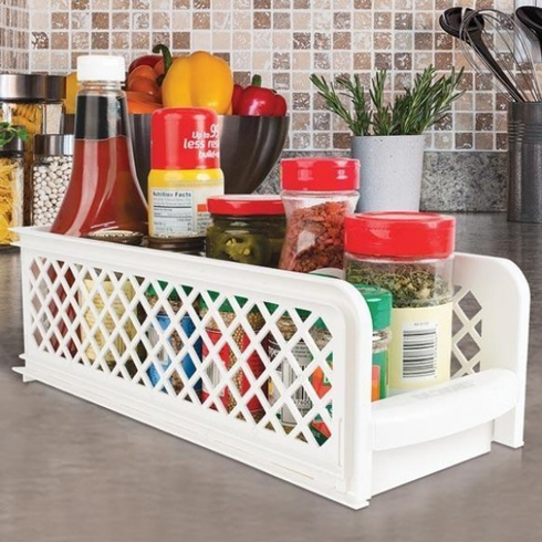 Пластиковий органайзер для ванної з 2 висувними полицями, Portable 2 Tier Basket Drawers