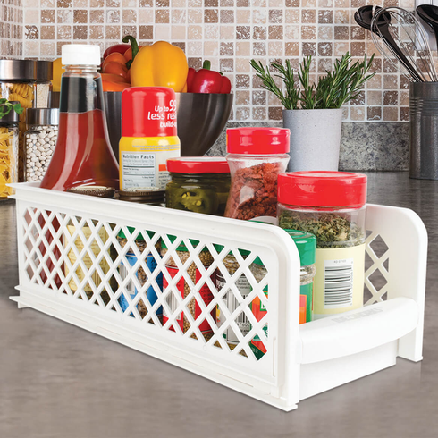 Пластиковий органайзер для ванної з 2 висувними полицями, Portable 2 Tier Basket Drawers