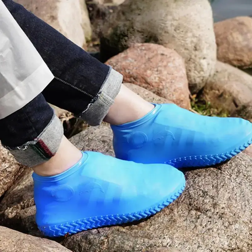 Силиконовые чехлы бахилы для обуви от дождя и грязи Waterproof Silicone Shoe М,L