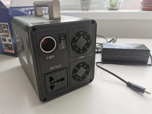 Инвертор аккумуляторный 12,8V/50Ah/600W Портативная электростанция 600Вт, 144000мАч, Серый