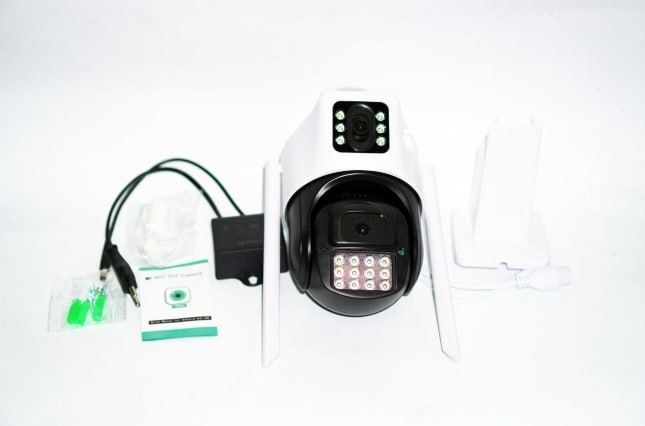 Камера 360 (P12-P6MP)-mpКамера Wifi ptz подвійний уклін 3mp+3mp= 6mp камера +12v2a power *icsee