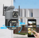 Поворотная WiFi камера Qettopo V380 / Уличная IP камера видеонаблюдения 8Мп, 2 объектива