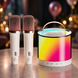 Портативная колонка K52 с RGB LEDподсветкой, Bluetooth 5 Вт +   2 беспроводных микрофона