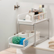 Пластиковий органайзер для ванної з 2 висувними полицями, Portable 2 Tier Basket Drawers