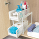 Пластиковий органайзер для ванної з 2 висувними полицями, Portable 2 Tier Basket Drawers