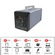 Инвертор аккумуляторный 12,8V/50Ah/600W Портативная электростанция 600Вт, 144000мАч, Серый