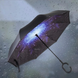 Зонт Lesko Up-Brella Звёздное небо складывающийся зонтик в обратном направлении длинная ручка антизонт хит