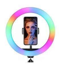 Кільцева світлодіодна лампа RGB 30 см із кріпленням для телефону, Разные цвета