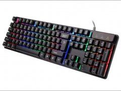 Провідна клавіатура для ПК з кольоровим RGB підсвічуванням + миша UKC HK-6300TZ