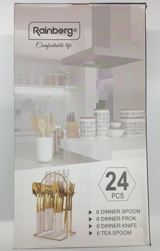 Набор столовых приборов RB2415 на 6 персон белый