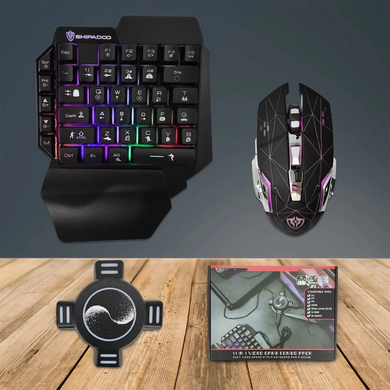 Набір з клавіатурою мишкою та конвертером Ігровий для консолей Combo Gaming Клавіатура Миша Хаб Mix Pro, Черный