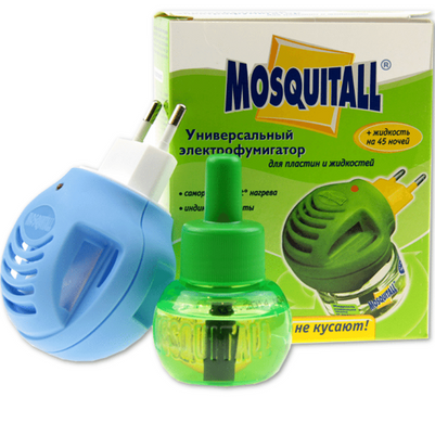 Комплект от комаров, прибор + жидкость 45 ночей Mosquitall универсальная защита