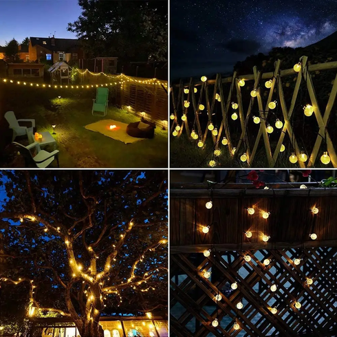 Гирлянда уличная LED лампочки SOLAR GARDEN LIGHT 834-122 WW на солнечной батарее