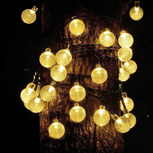 Гирлянда уличная LED лампочки SOLAR GARDEN LIGHT 834-122 WW на солнечной батарее