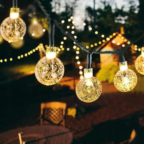 Гирлянда уличная LED лампочки SOLAR GARDEN LIGHT 834-122 WW на солнечной батарее