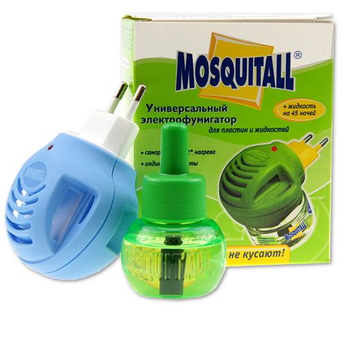 Комплект от комаров, прибор + жидкость 45 ночей Mosquitall универсальная защита
