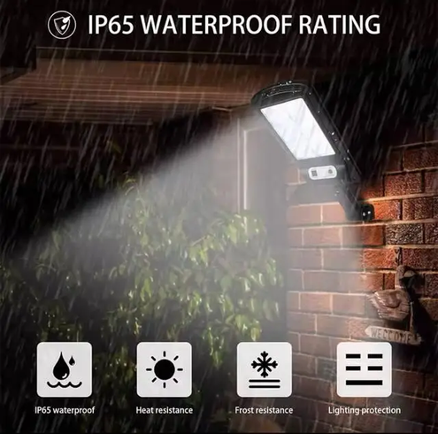 Вуличний ліхтар на стовп Solar sensor light BK-120-8COB-B з датчиком руху та сонячною панеллю