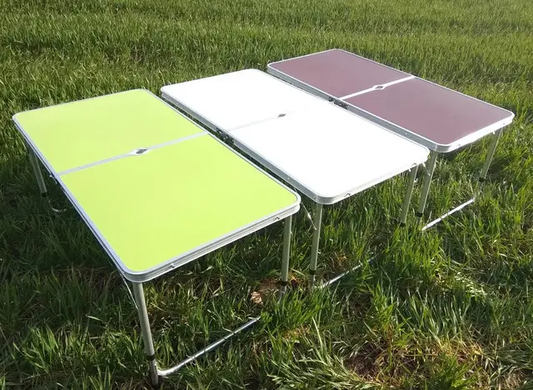 Розкладний стіл чемодан Посилена для пікніка зі стільцями Білий