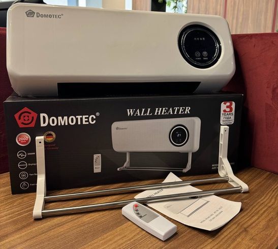 Настінний обігрівач Domotec MS-5963 White 2000Вт з пультом та сушаркою