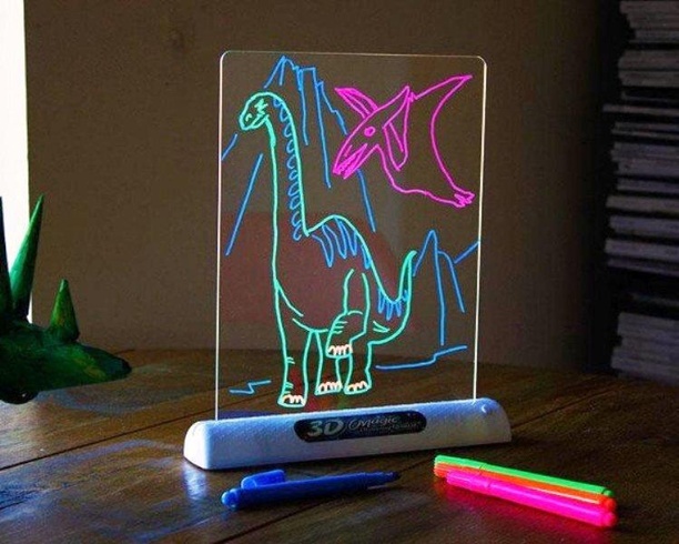 Електронна дошка для малювання SUNROZ 3D Magic Drawing Board Морський стиль з підсвічуванням та 3Д ефектом