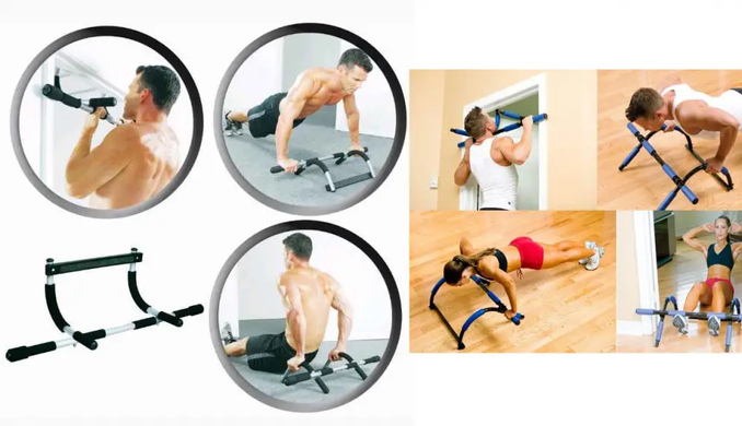 Домашний тренажер турник в дверной проем Door Gym Xtreme, Черный