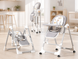 Стульчик для кормления BabyChair с регулируемой спинкой и столиком, шезлонг, колеса, складной X-715 / Стульчик-шезлонг для кормления / Детское кресло с регулируемой спинкой и столиком