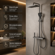 Душ/смеситель Faucet CR25-HT028 многофункциональный металл / Душевая система со смесителем для ванной комнаты / Душевая система с тропическим душем