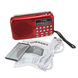 Портативне радіо з акумулятором, Bluetooth, TF/USB, FM, JOC-H011BT-L, Червоний
