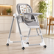 Стульчик для кормления BabyChair с регулируемой спинкой и столиком, шезлонг, колеса, складной X-715 / Стульчик-шезлонг для кормления / Детское кресло с регулируемой спинкой и столиком