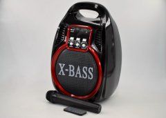 Портативная колонка Golon RX-820BT 30 Вт + микрофон и пульт ДУ с функцией Bluetooth/TF Card/FM Черная, Черный