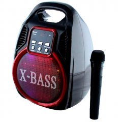 Портативная колонка Golon RX-820BT 30 Вт + микрофон и пульт ДУ с функцией Bluetooth/TF Card/FM Черная, Черный