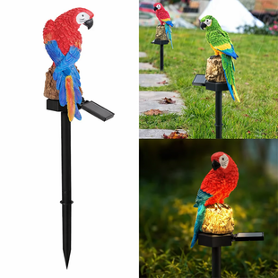 Фонарь садовый SOLAR PARROT / Светильник для сада Попугай на солнечной батарее