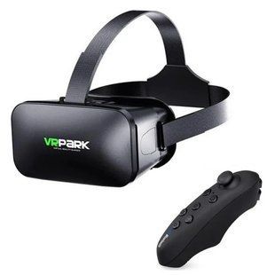 Очки 3D виртуальной реальности ТРМ VR SHINECON c пультом и поддержкой экранов от от 4 до 6 дюймов Черный
