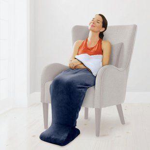 Ковдра масажна з підігрівом 3 режими Calming Cosy LY-19, серый