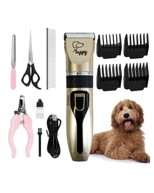 Набір для грумінгу SN-230 Pet Grooming Hair Clipper Kit тример для тварин машинка для стрижки собак та котів, Золотий
