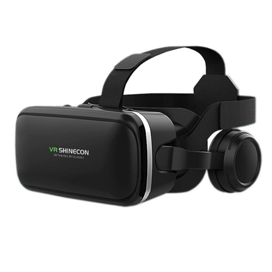 Очки 3D виртуальной реальности ТРМ VR SHINECON c пультом и поддержкой экранов от от 4 до 6 дюймов Черный , Черный
