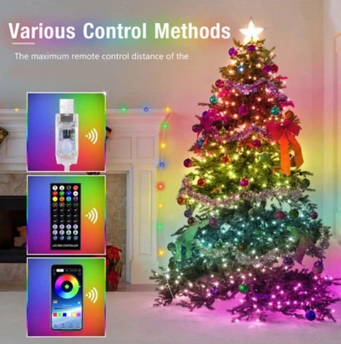 Гірлянда вуличні вогні 3M Smart Bluetooth App Control світлодіодна LED