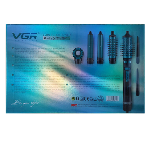 Фен-стайлер VGR 5 в 1 V-475 , Professional, 5 насадок, 1400 Вт