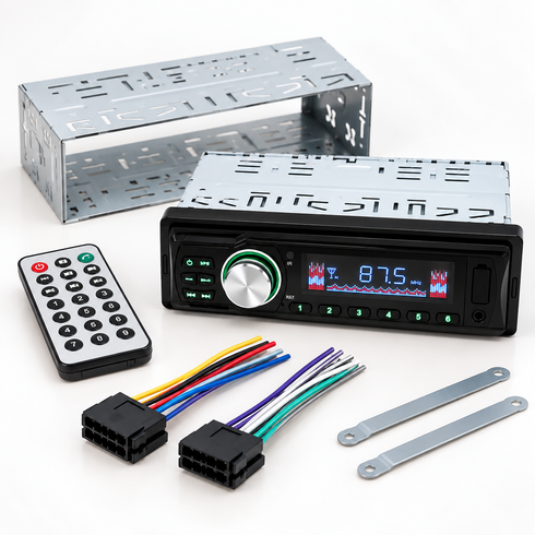 Автомагнитола 1DIN 2035 / Автомобильная магнитола с пультом / Магнитола USB/SD/FM/AUX