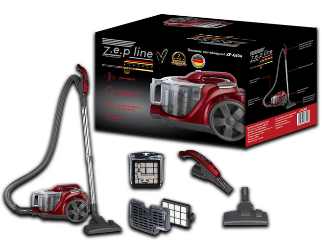 Пилосос контейнерний 4л Zepline ZP-6805 бузковий