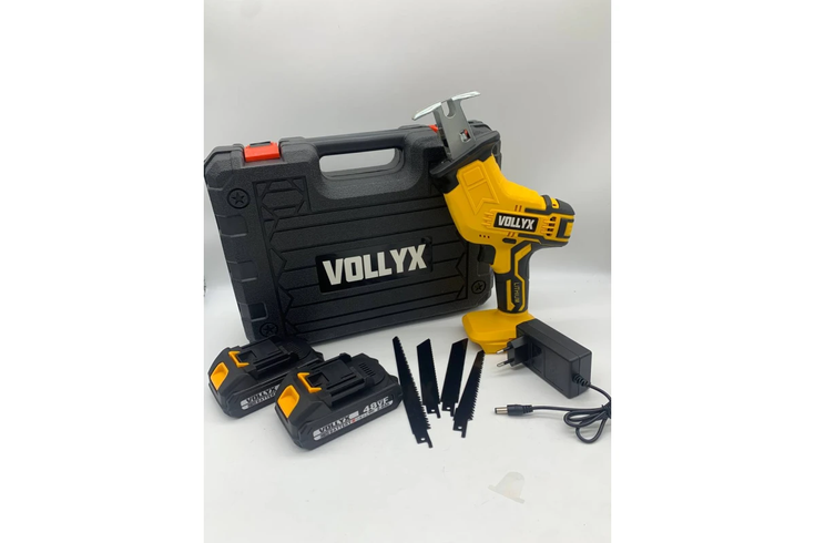 Портативная аккумуляторная сабельная пила лобзик 48V 2АКБ YELLOW