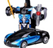 Машинка Трансформер Bugatti Size 18 см Robot Car синя з пультом