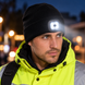Аккумуляторная шапка с LED-фонариками USB / Шапка B028 с двойной подсветкой спереди и сзади