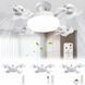 Светодиодная потолочная люстра-вентилятор AY1053 / LED лампа с вентилятором в патрон / Потолочный светильник-вентилятор 60W